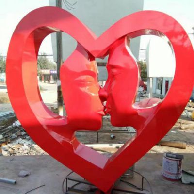 爱心造型不锈钢雕塑