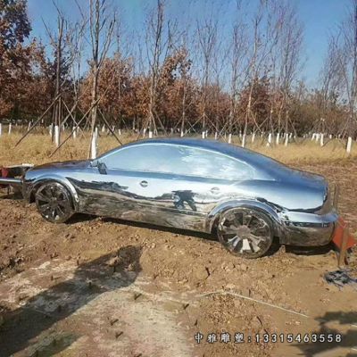 不锈钢广场车模雕塑