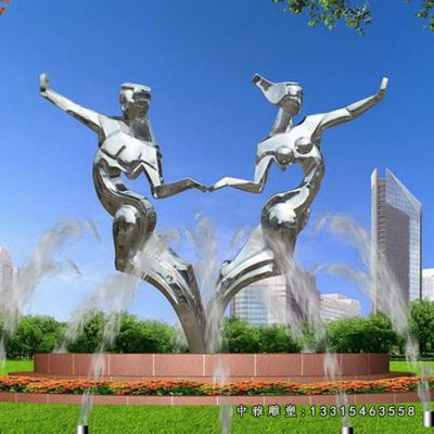 不锈钢情侣雕塑