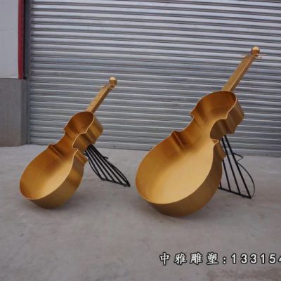 不锈钢小提琴雕塑