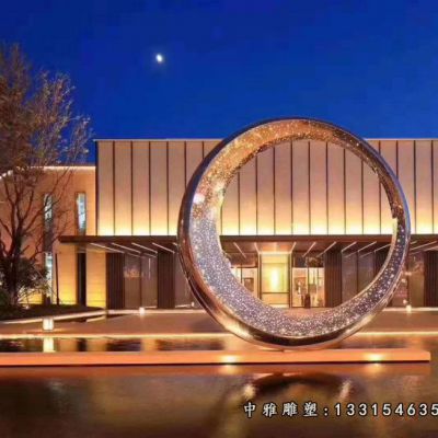 圆环景观不锈钢摆件
