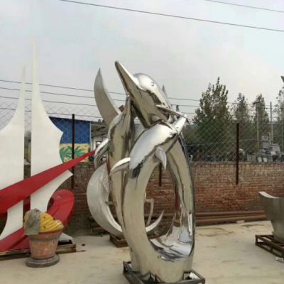 户外不锈钢海豚