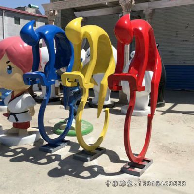 不锈钢抽象赛车人物