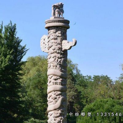 大型龙柱石雕雕塑