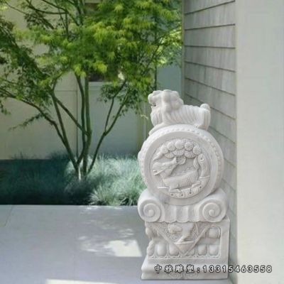 石雕宅门动物抱鼓石