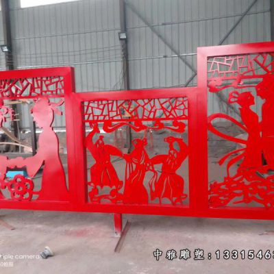 不锈钢剪纸景观雕塑