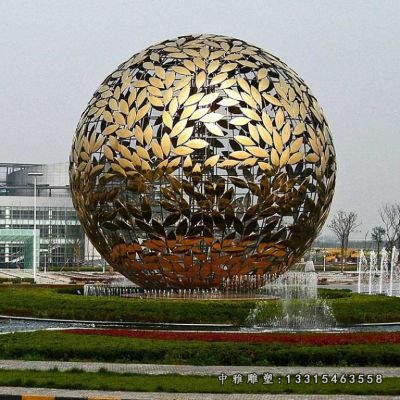 不锈钢创意圆球雕塑