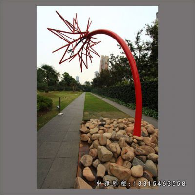 不锈钢抽象树雕塑