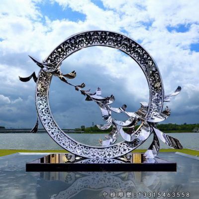 动物大雁不锈钢雕塑