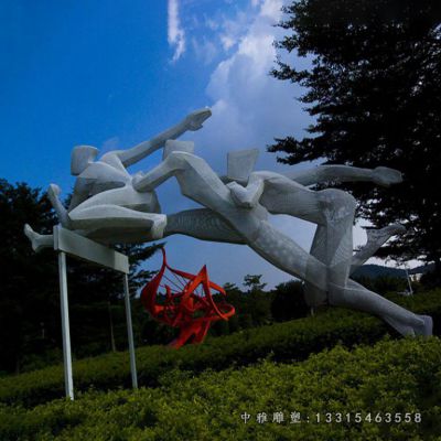 不锈钢跨栏运动人物