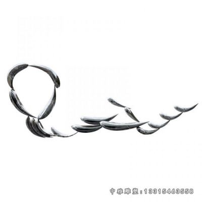 抽象小鱼不锈钢雕塑