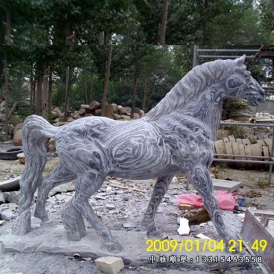 石雕广场马摆件