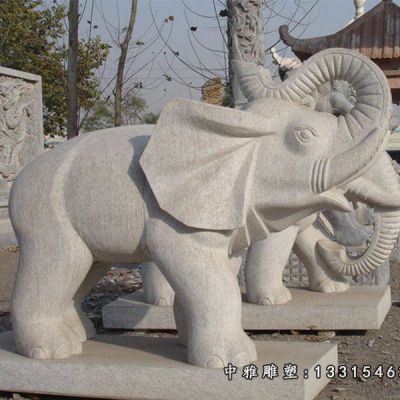 石雕卷鼻大象