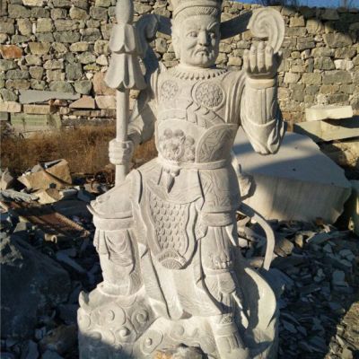 石雕武财神关公