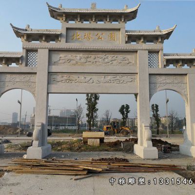 石雕大型牌坊雕塑