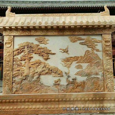 石雕庭院影壁景观