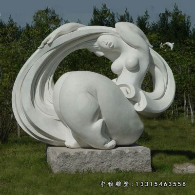 抽象人物广场石雕雕塑