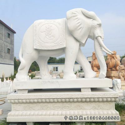 门口大象石雕