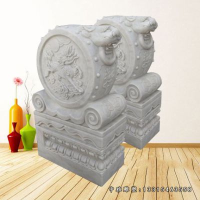 门口石雕动物抱鼓石