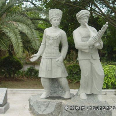 广场石雕人物雕塑