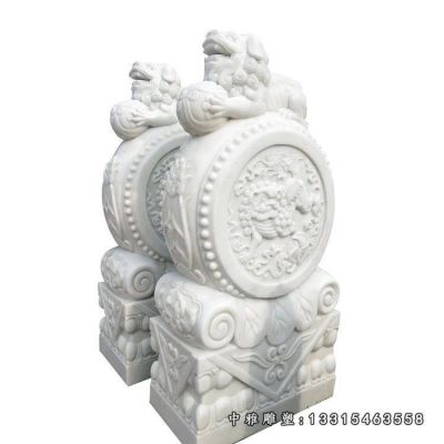 石雕宅门狮子抱鼓石雕塑