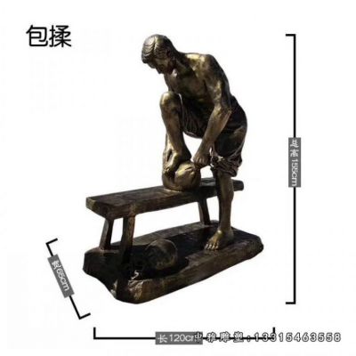 茶文化主题铜雕人物雕塑