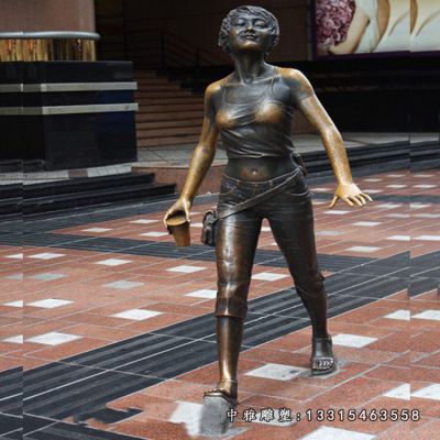 铜雕广场人物雕塑