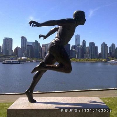 公园铜雕运动人物