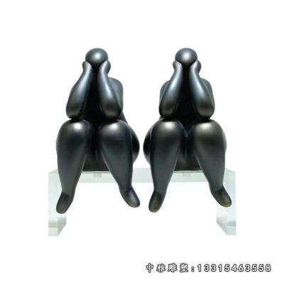 广场铜雕抽象人物