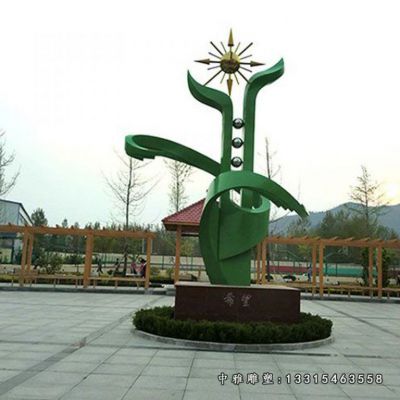 广场标志不锈钢雕塑