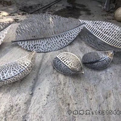 树叶不锈钢景观雕塑