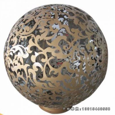 不锈钢镂空圆球雕塑