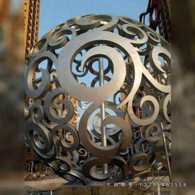 不锈钢广场圆球雕塑