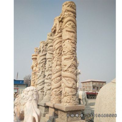 大型石雕龙柱