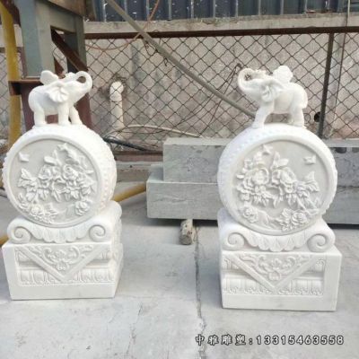 石雕动物抱鼓石