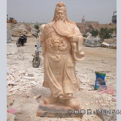 古代人物石雕关公