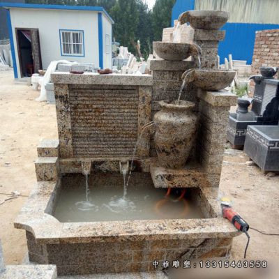 石雕景观流水池