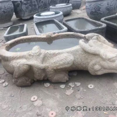 石雕仿古水缸雕塑