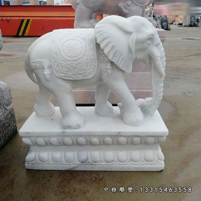 汉白玉石雕大象