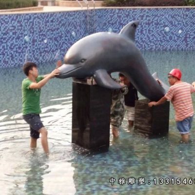海豚铜雕动物