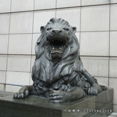 铜雕西洋狮子