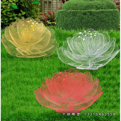 不锈钢镂空花雕塑