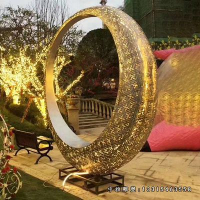 不锈钢圆环景观