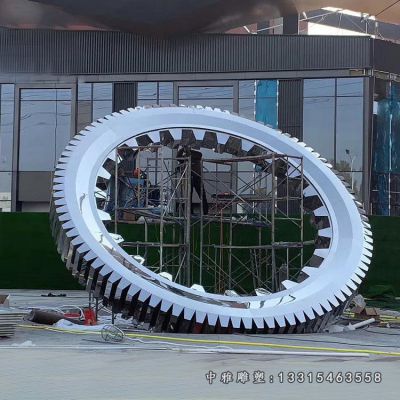 不锈钢齿轮雕塑