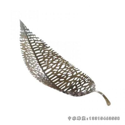 不锈钢镂空树叶雕塑