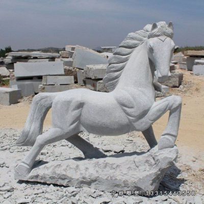 石雕广场动物马