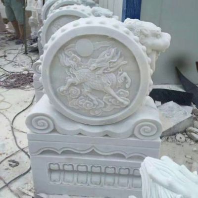 石雕门口动物抱鼓石