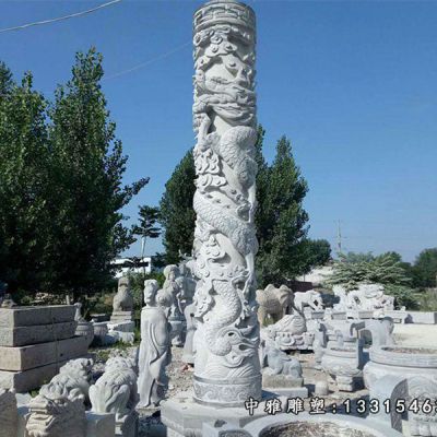 广场石雕龙柱