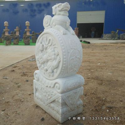 宅门石雕动物抱鼓