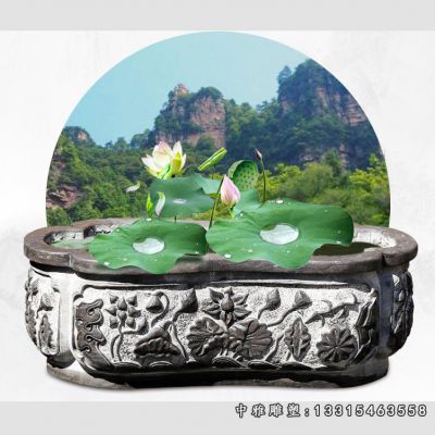 石雕庭院仿古水缸